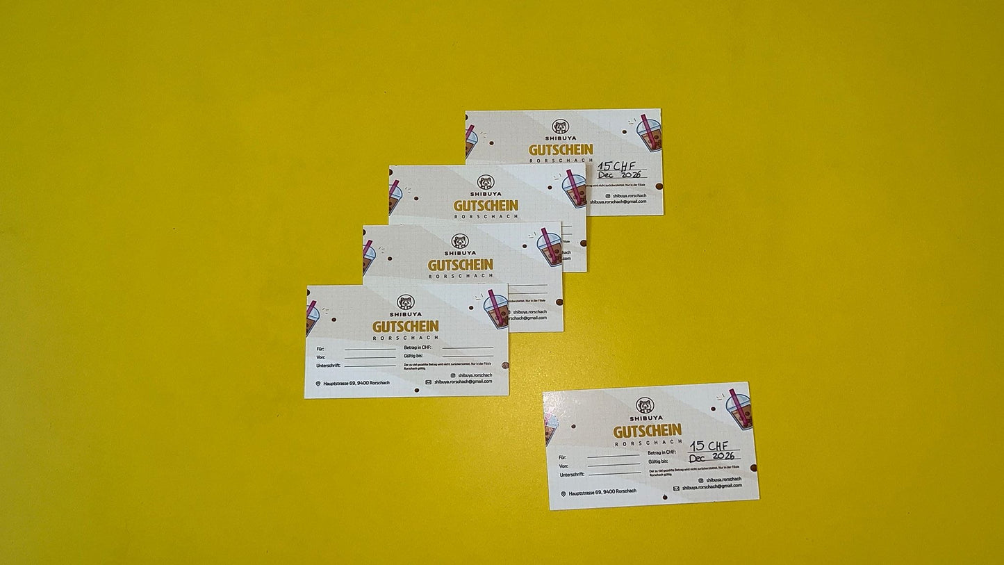 Shibuya Bubbletea Online Shop Voucher